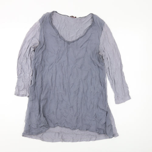 Phase Eight Grey Women's Tunic M 3/4 Sleeve Cotton Blend