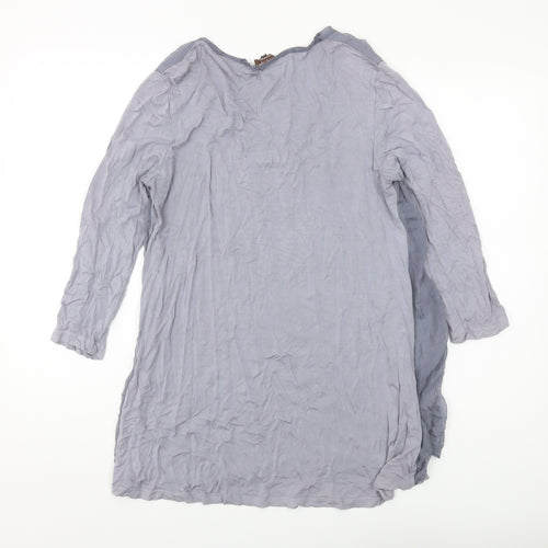 Phase Eight Grey Women's Tunic M 3/4 Sleeve Cotton Blend