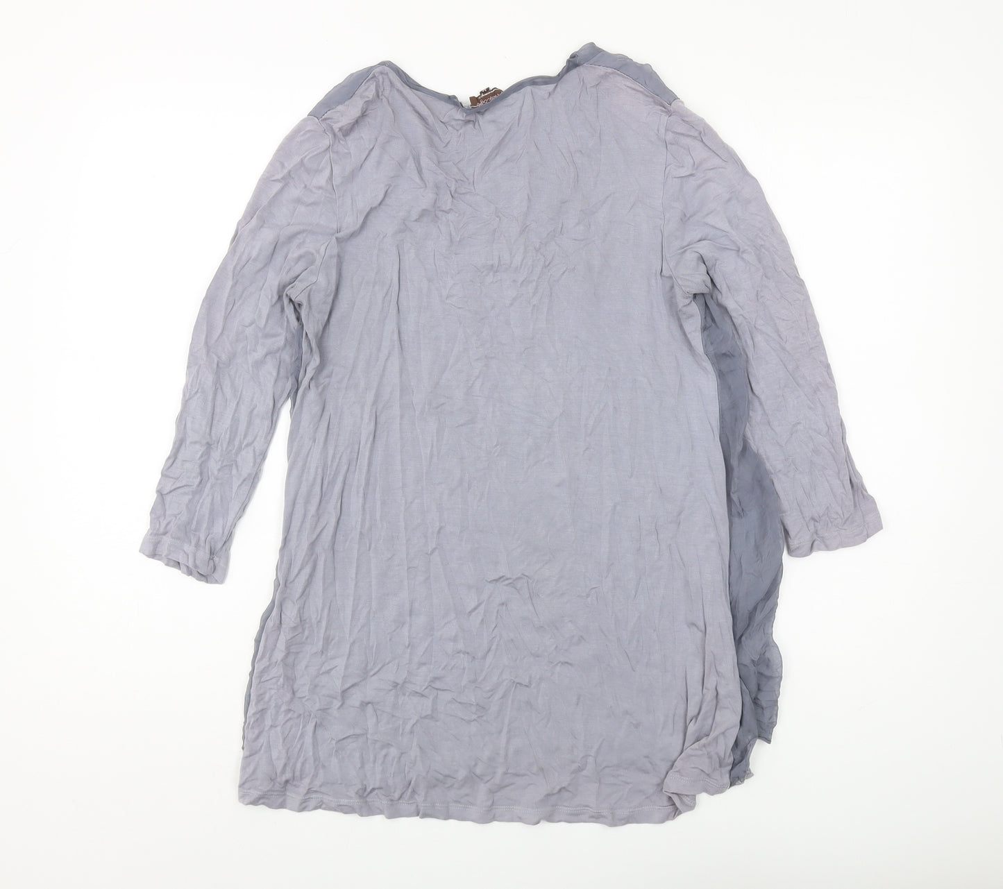 Phase Eight Grey Women's Tunic M 3/4 Sleeve Cotton Blend