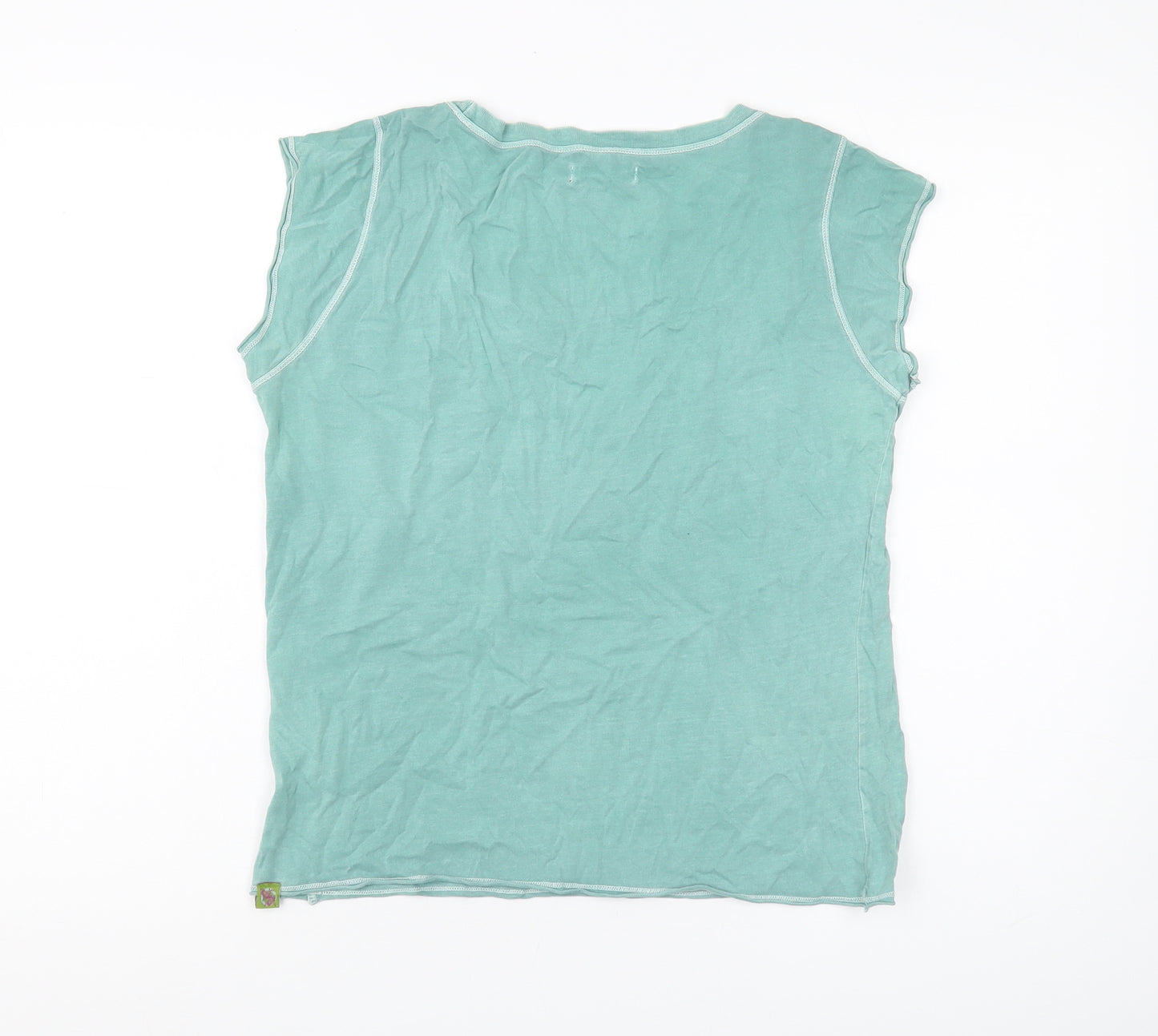 White Stuff Women's Green T-Shirt, Size 14, Casual Style