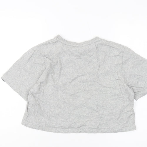 Ellesse Women's Grey Cropped T-Shirt Size 10