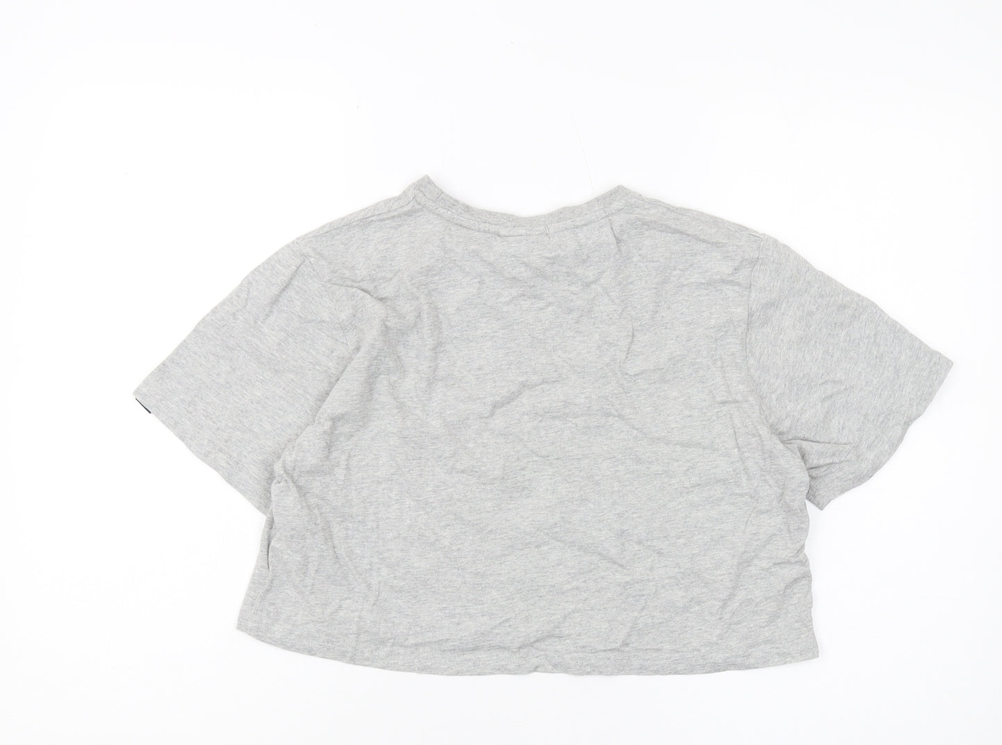 Ellesse Women's Grey Cropped T-Shirt Size 10