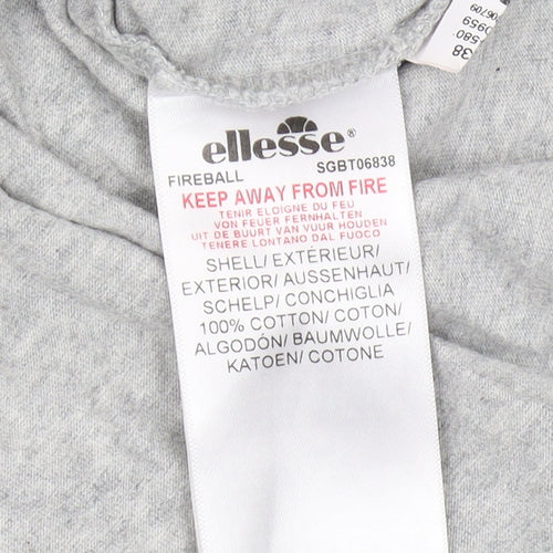 Ellesse Women's Grey Cropped T-Shirt Size 10