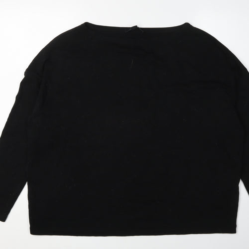 AllSaints Women's Black Basic Long Sleeve Top, Size S