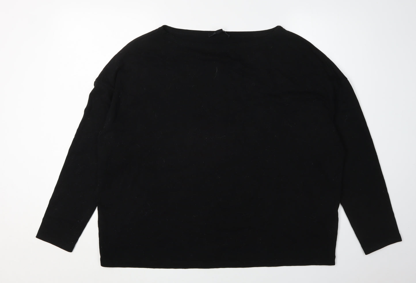 AllSaints Women's Black Basic Long Sleeve Top, Size S