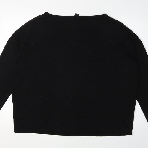 AllSaints Women's Black Basic Long Sleeve Top, Size S