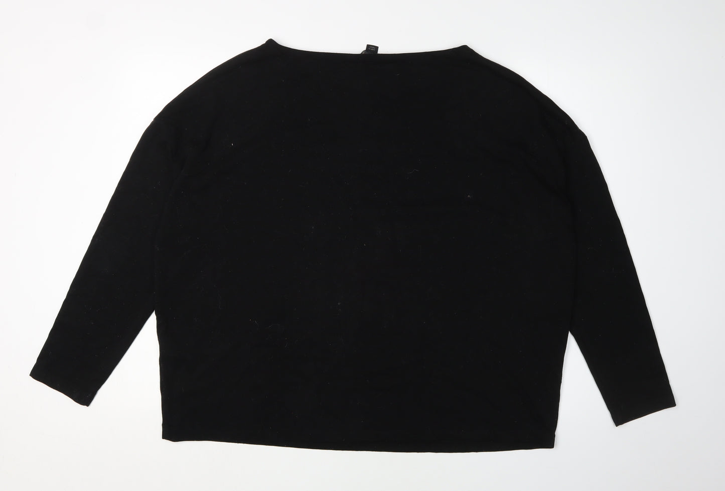 AllSaints Women's Black Basic Long Sleeve Top, Size S
