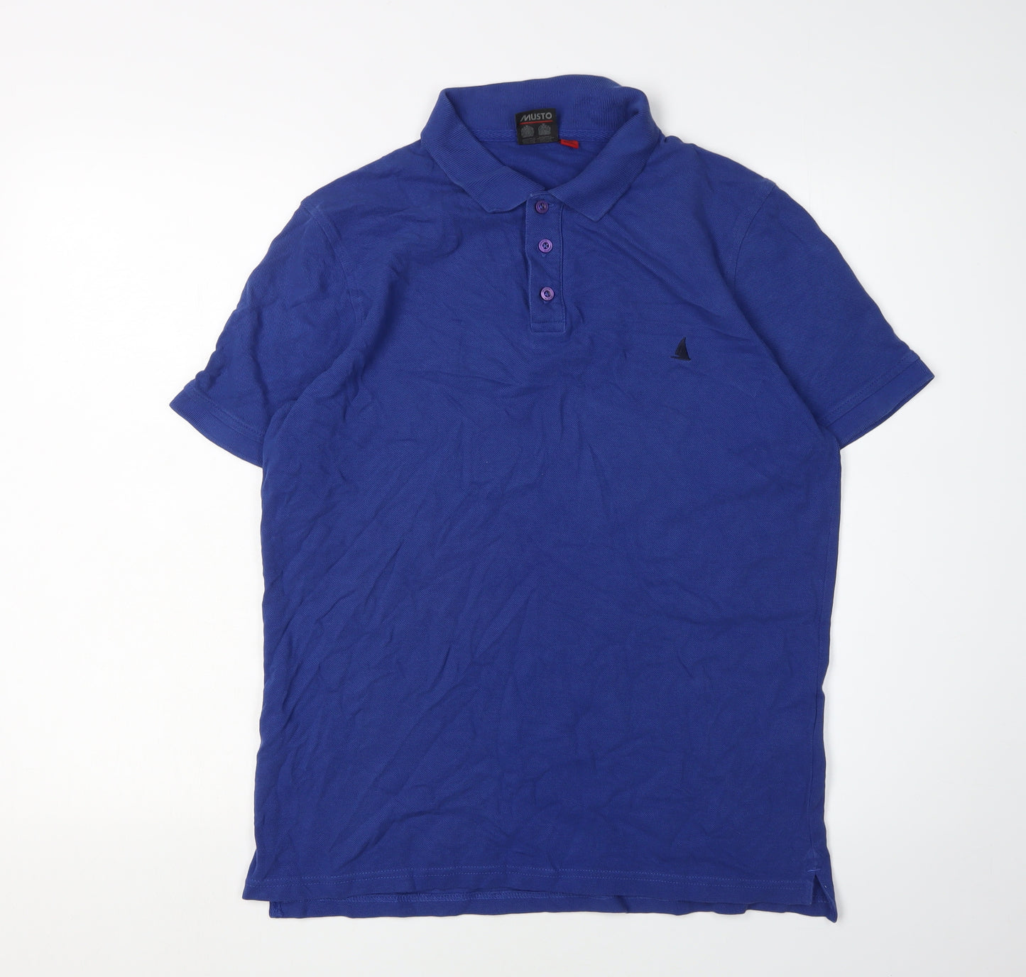 Musto Men's Blue Medium Cotton Polo Shirt