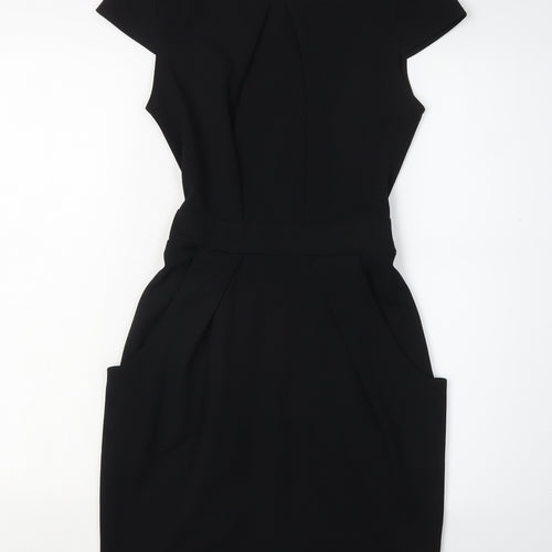 Voulez Vous Women's Black Size 8 Sheath Dress