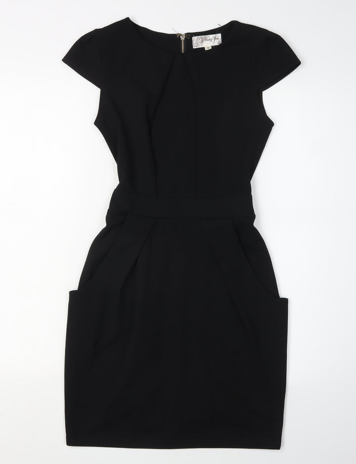 Voulez Vous Women's Black Size 8 Sheath Dress