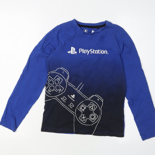 Next Boys Blue PlayStation Graphic Long Sleeve T-Shirt