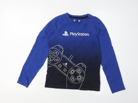 Next Boys Blue PlayStation Graphic Long Sleeve T-Shirt