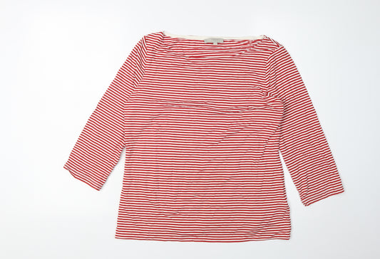 Hobbs Women’s Red Striped T-Shirt - Size L