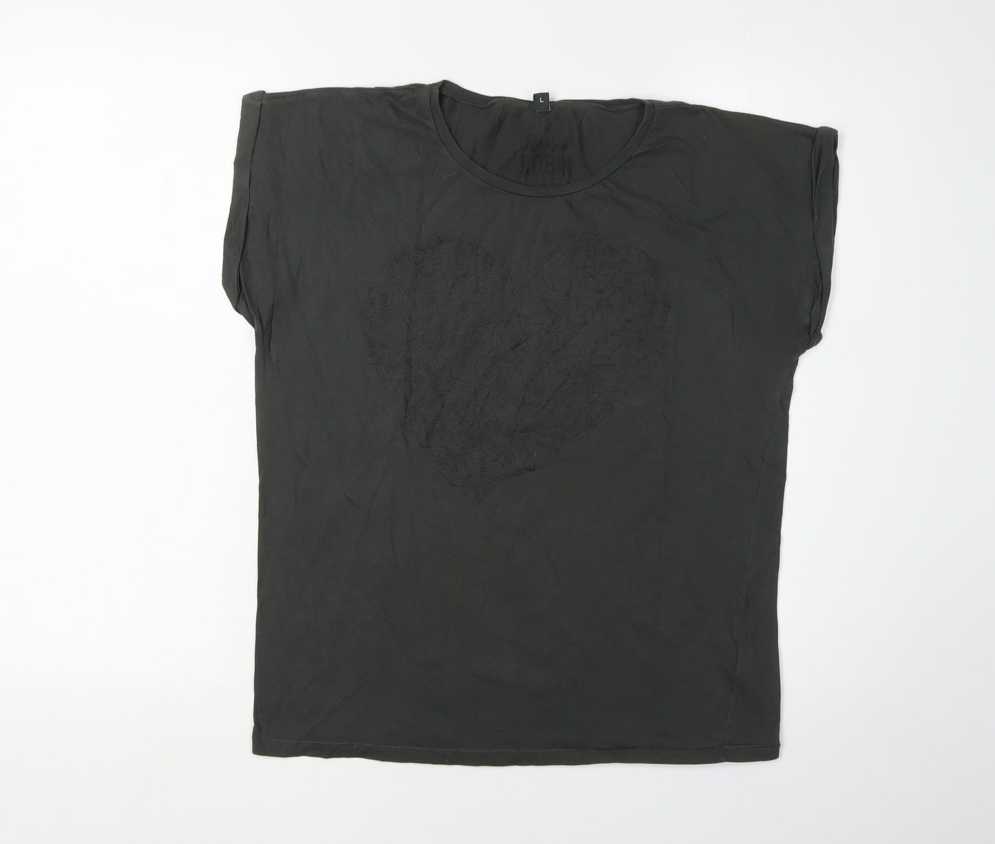 Roger Robin Black Unisex L Basic T-Shirt