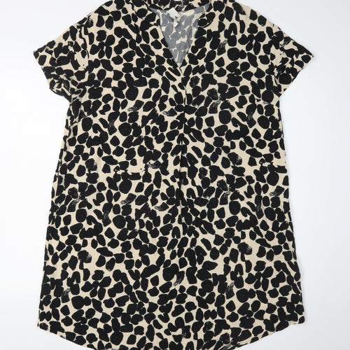 H&M Women's Multicoloured Animal Print Shift Dress S
