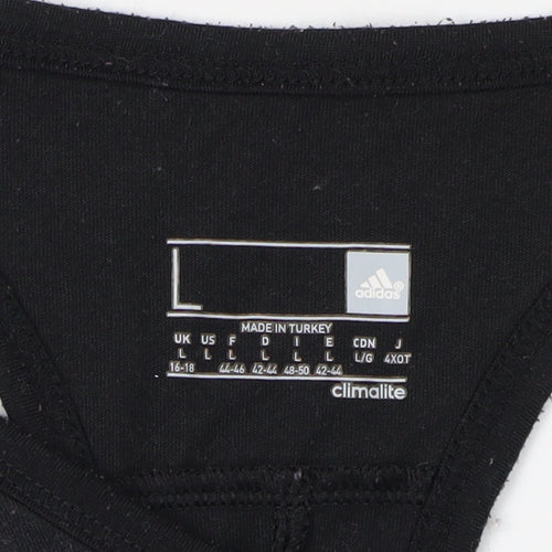 Adidas Men's Black Tank Gym Top - Size L