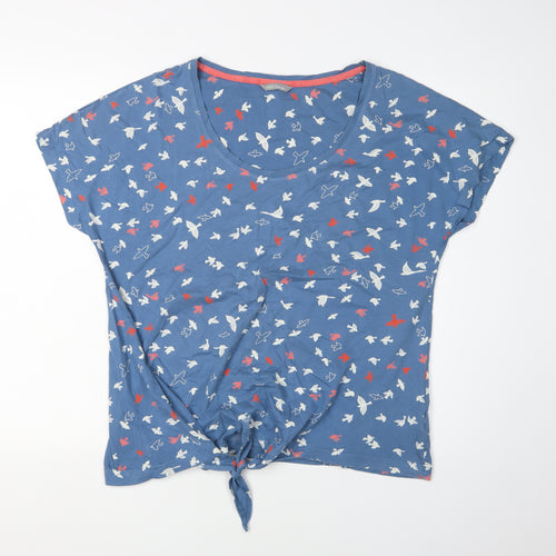 Marks and Spencer Women's Blue Bird T-Shirt Size 14