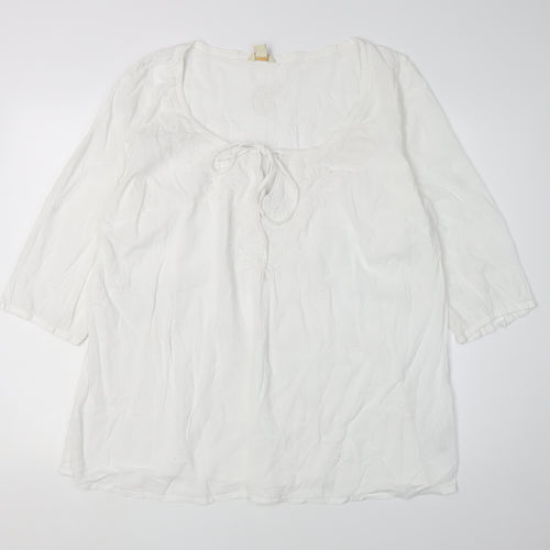 Monsoon Women's White Tunic Blouse Size 18