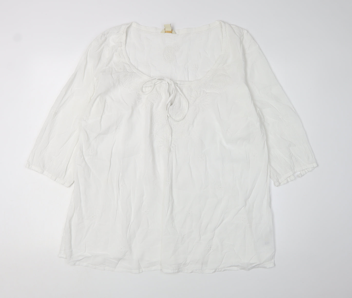 Monsoon Women's White Tunic Blouse Size 18