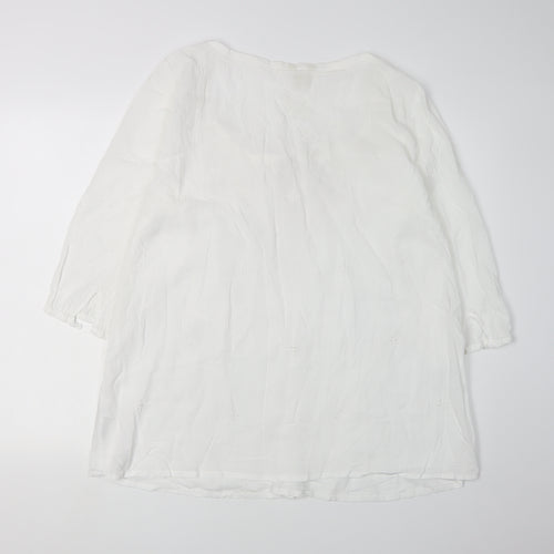 Monsoon Women's White Tunic Blouse Size 18