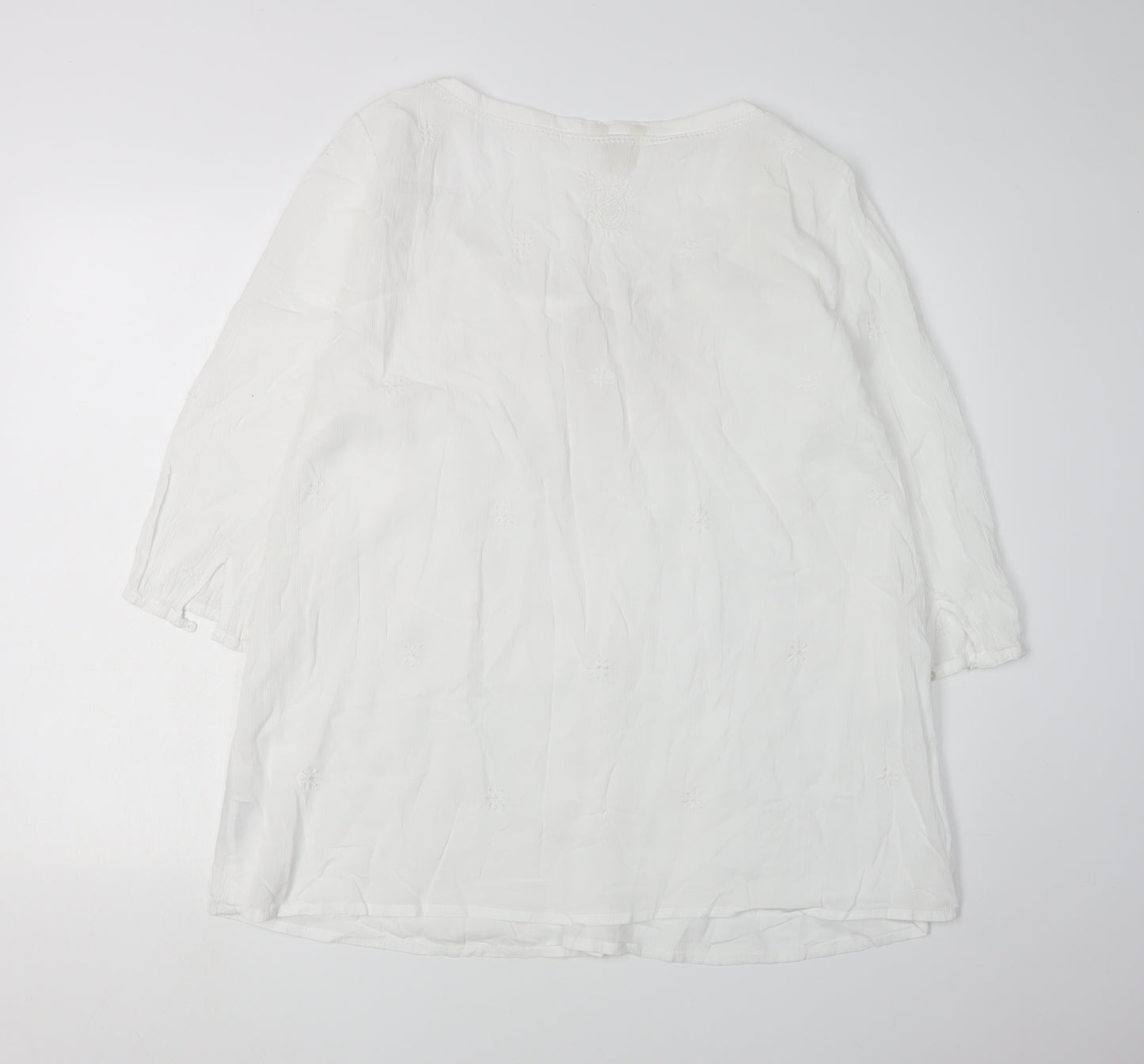 Monsoon Women's White Tunic Blouse Size 18