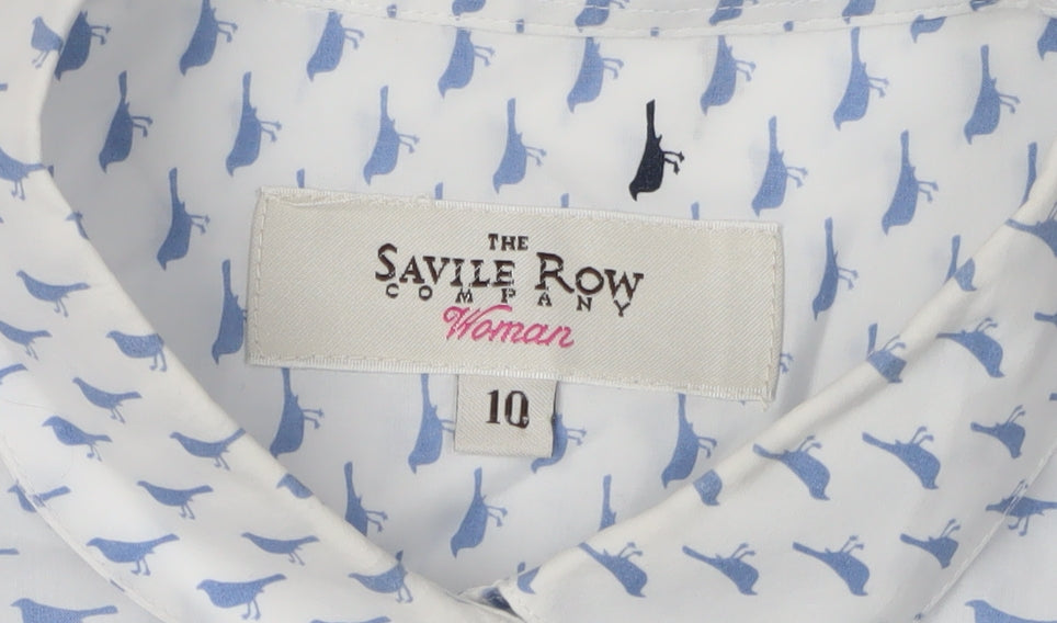 Savile Row Women’s White Button-Up Shirt Size 10