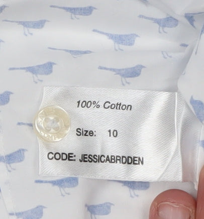 Savile Row Women’s White Button-Up Shirt Size 10
