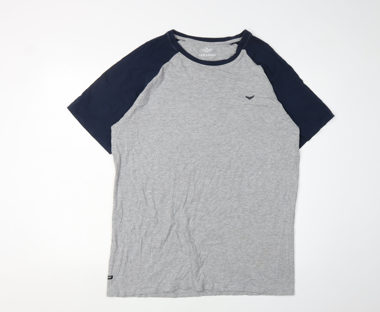 Threadbare Men's Grey XL Colourblock T-Shirt