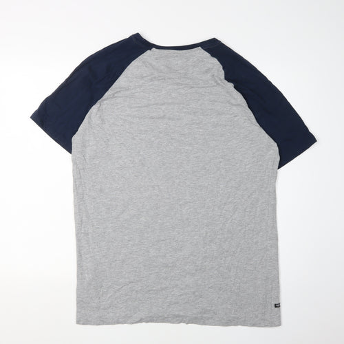 Threadbare Men's Grey XL Colourblock T-Shirt