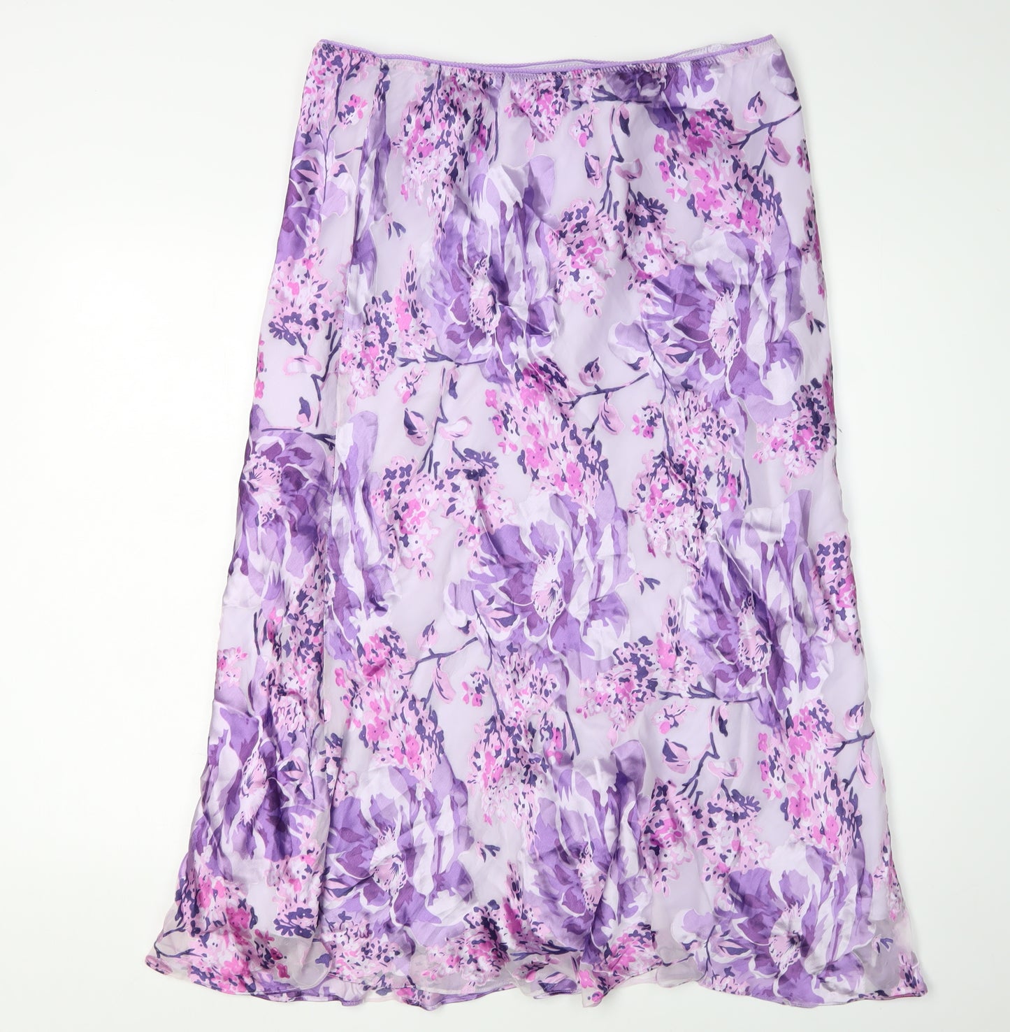 Jacques Vert Women's Purple Floral Skirt, Size 18