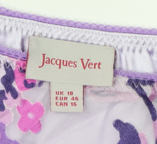 Jacques Vert Women's Purple Floral Skirt, Size 18