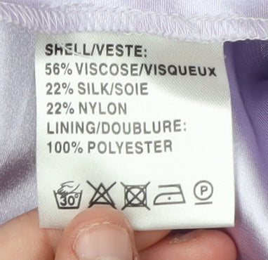 Jacques Vert Women's Purple Floral Skirt, Size 18