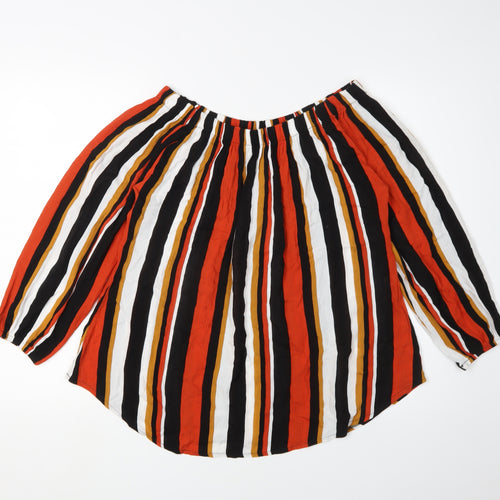 Select Women's Multicoloured Off the Shoulder Blouse
