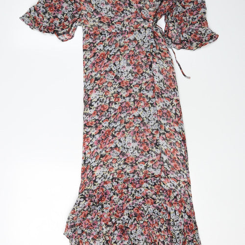 AllSaints Women's Multicoloured XS Viscose Wrap Dress
