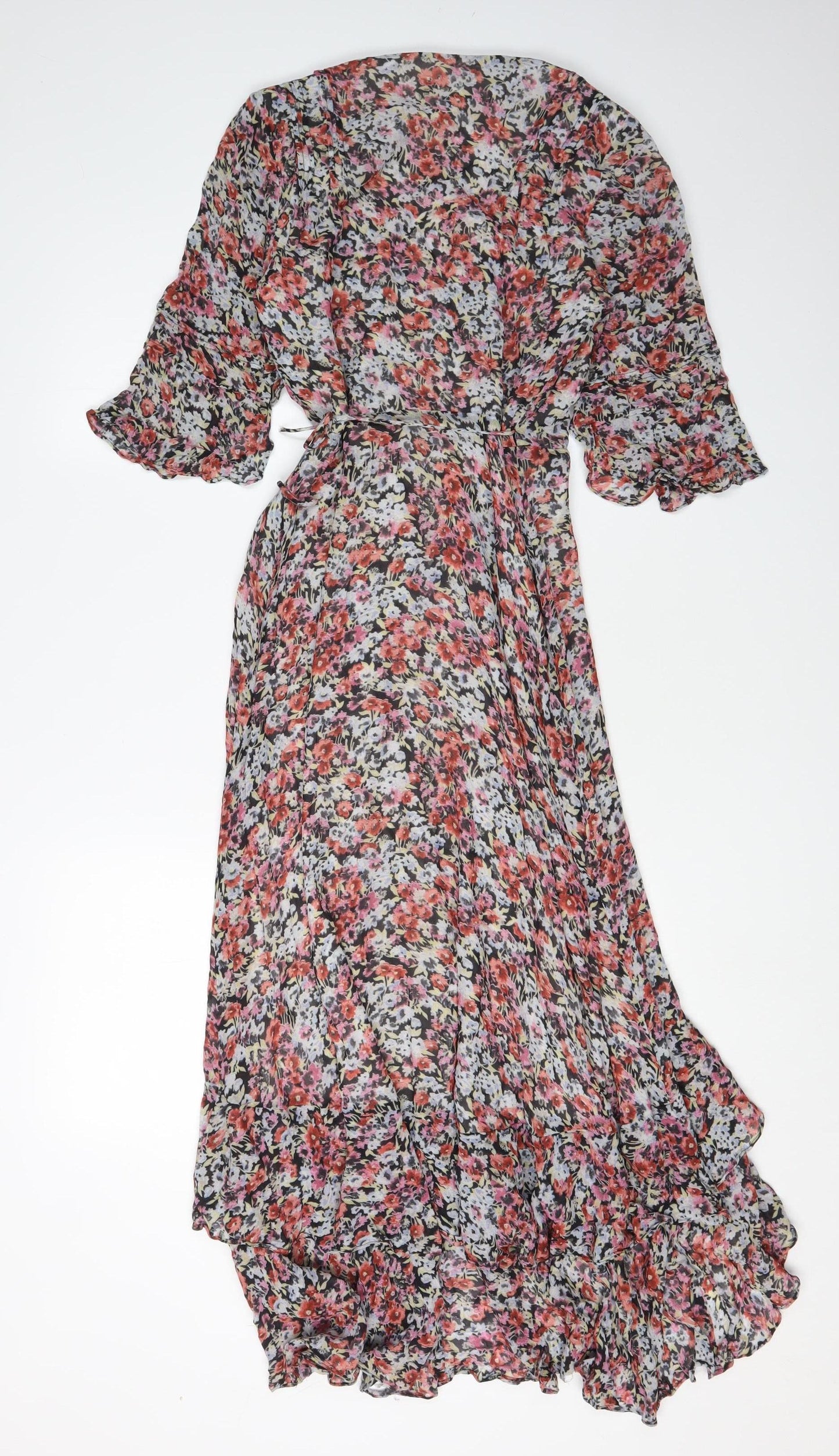 AllSaints Women's Multicoloured XS Viscose Wrap Dress