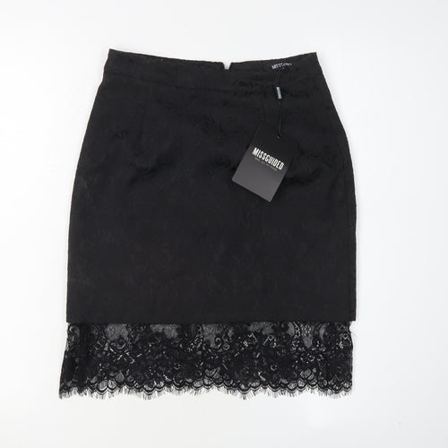 Missguided Women’s Black Lace Pencil Skirt Size 6
