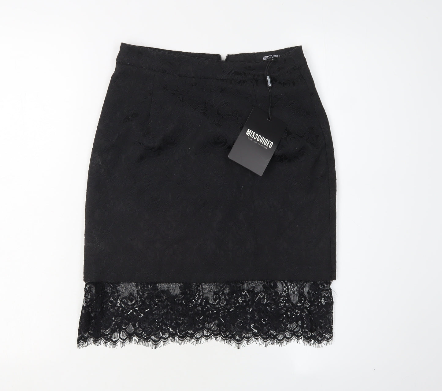 Missguided Women’s Black Lace Pencil Skirt Size 6