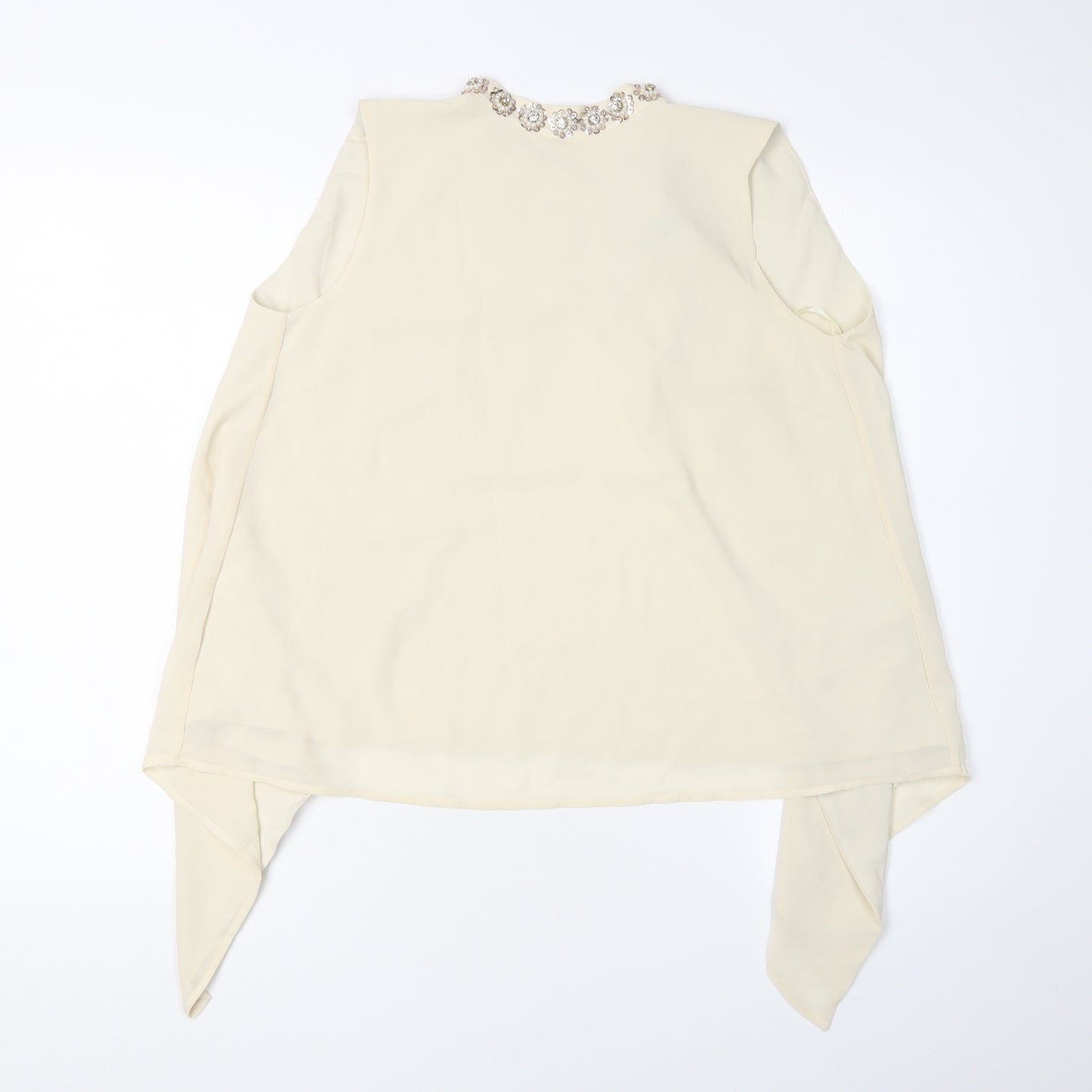 Marks and Spencer Women Beige Sleeveless Top, Size 8