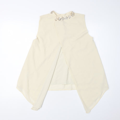 Marks and Spencer Women Beige Sleeveless Top, Size 8