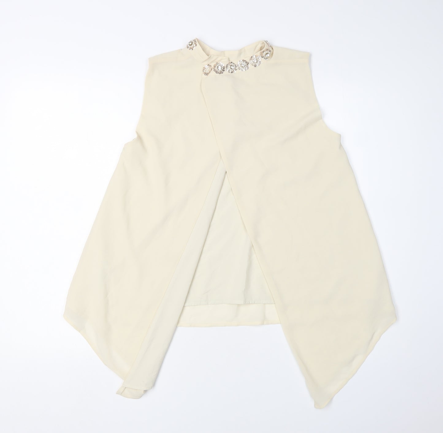 Marks and Spencer Women Beige Sleeveless Top, Size 8