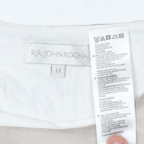 RJR John Rocha Women’s Ivory Sleeveless Tank Size 12