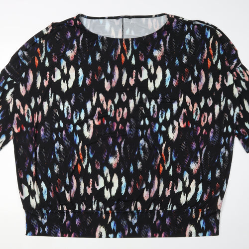 Roman Women's Black Multicoloured Tunic Size 22 Relaxed Fit