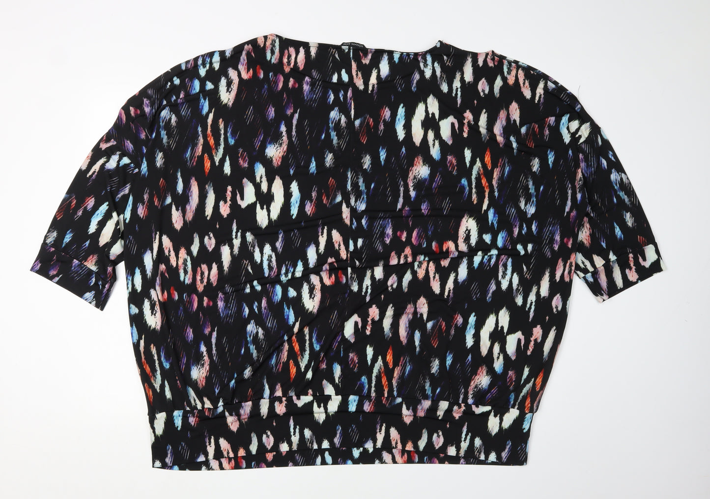 Roman Women's Black Multicoloured Tunic Size 22 Relaxed Fit