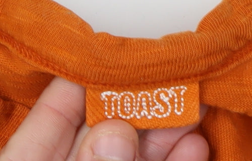 Toast Women's Orange T-Shirt, Size 8, Relaxed Fit