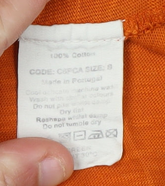 Toast Women's Orange T-Shirt, Size 8, Relaxed Fit