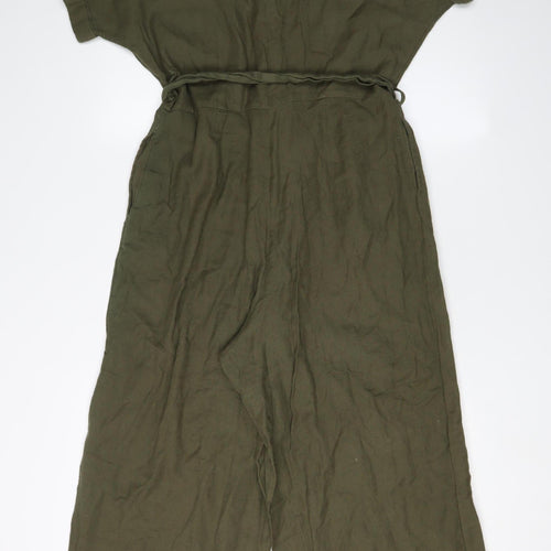 New Look Women's Green Linen Jumpsuit Size 14