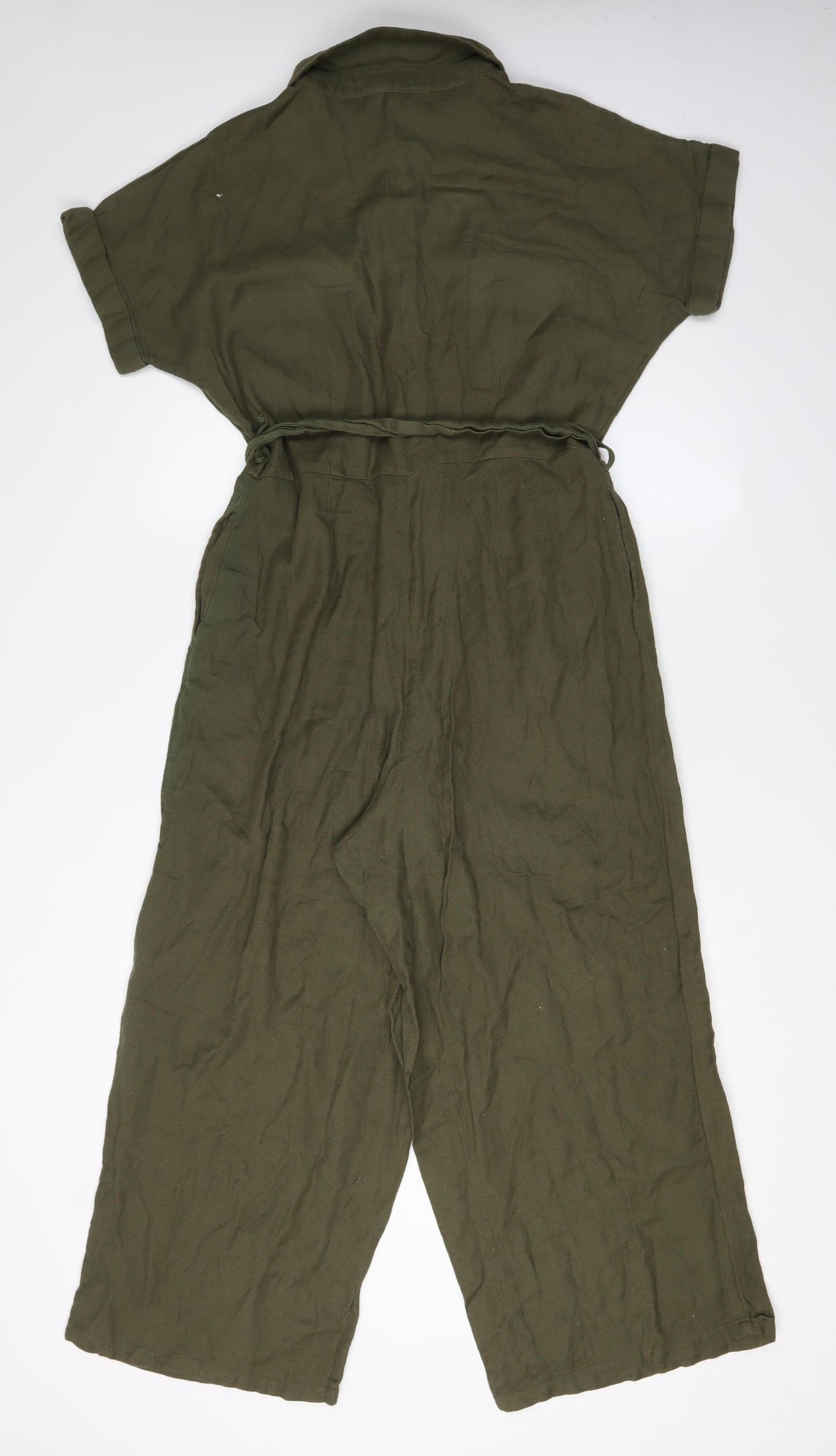New Look Women's Green Linen Jumpsuit Size 14