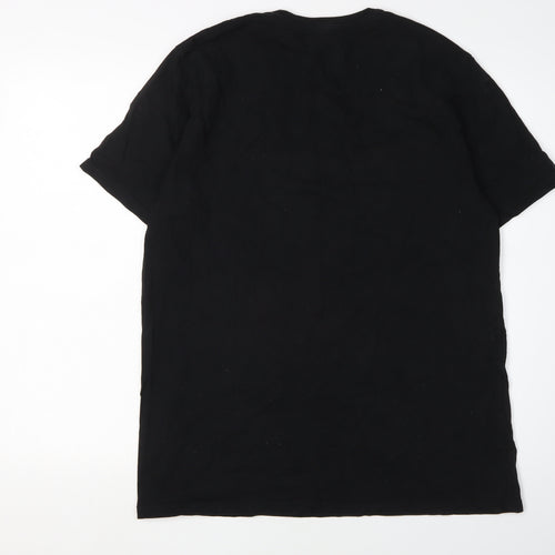 George Men's Black Disney T-Shirt L - Mickey & Friends