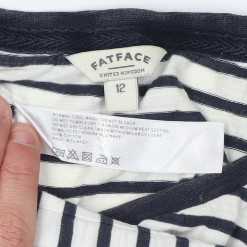 FatFace Women's Striped T-Shirt, Size 12, Casual, Multicoloured