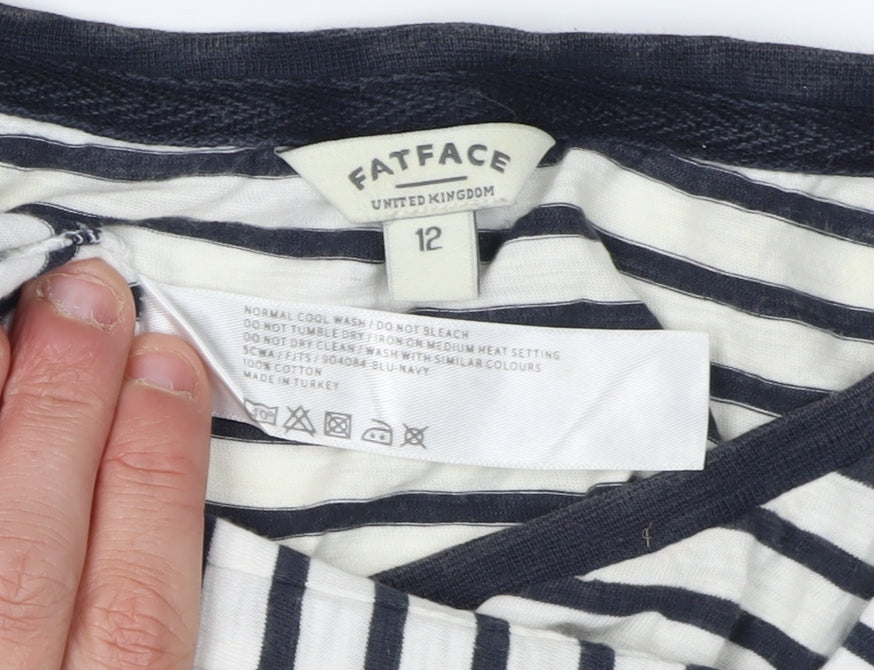 FatFace Women's Striped T-Shirt, Size 12, Casual, Multicoloured